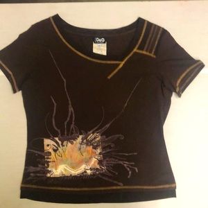 D&G Brown T Shirt Sz M (L)
